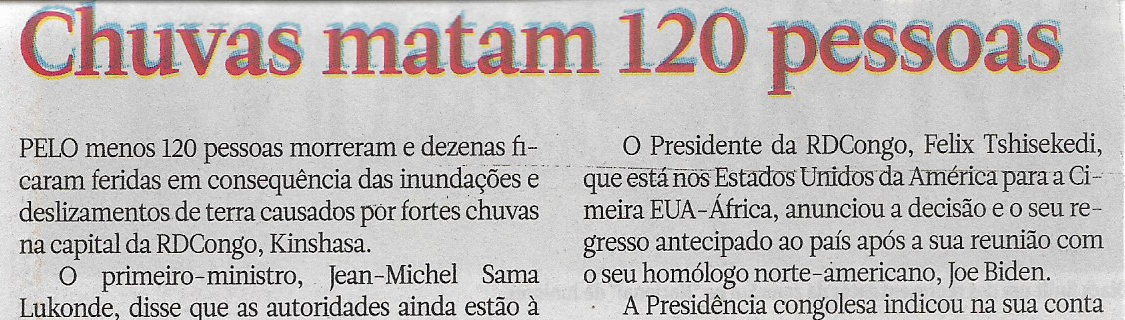 Chuvas matam 120 pessoas – 15 de Dezembro de 2022