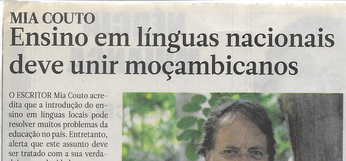 Mia Couto: Ensino em línguas nacionais deve unir moçambicanos – 05 de Agosto de 2022