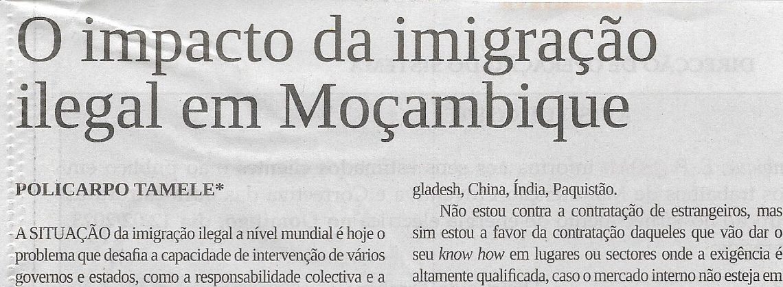 O impacto da imigração ilegal em Moçambique – 10 de Fevereiro de 2023