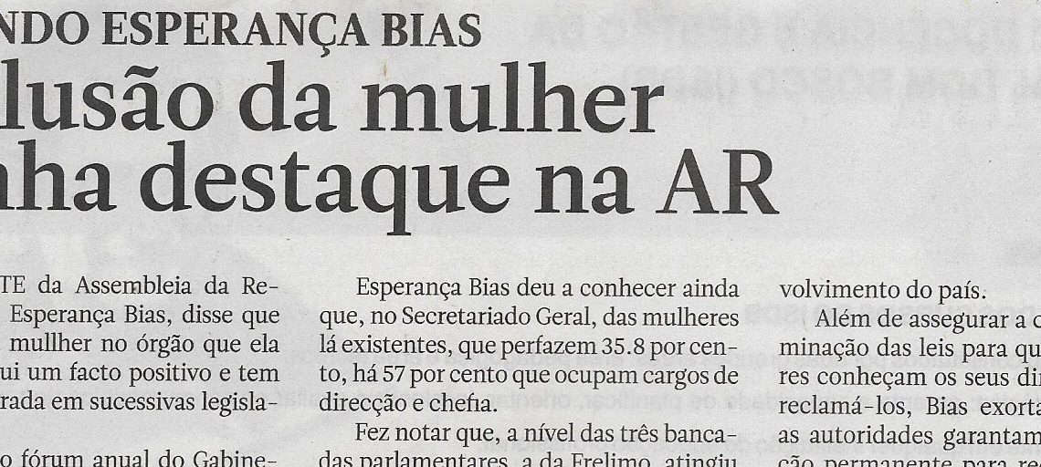 Inclusão da mulher ganha destaque na AR – 12 de Dezembro de 2022