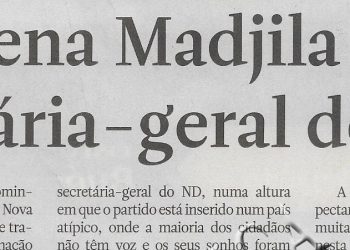 Madalena Madjila eleita secretária – geral do ND – 21 de Dezembro de 2022