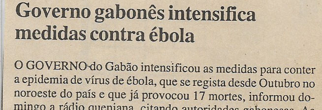 Governo gabonês intensifica medidas contra ébola – 08 de Janeiro de 2002