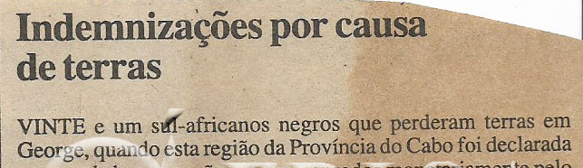 Indemnizações por causa de terras – 05 de Abril de 2002