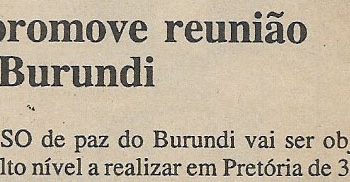 ARAS promove reunião sobre Burundi – 10 de Agosto de 2002