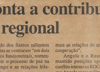 Angola pronta a contribuir para a paz – 10 de Janeiro de 2002