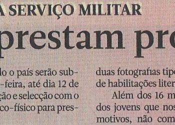 Selecção para serviço Militar: Jovens prestam provas – 25 de Junho de 2022