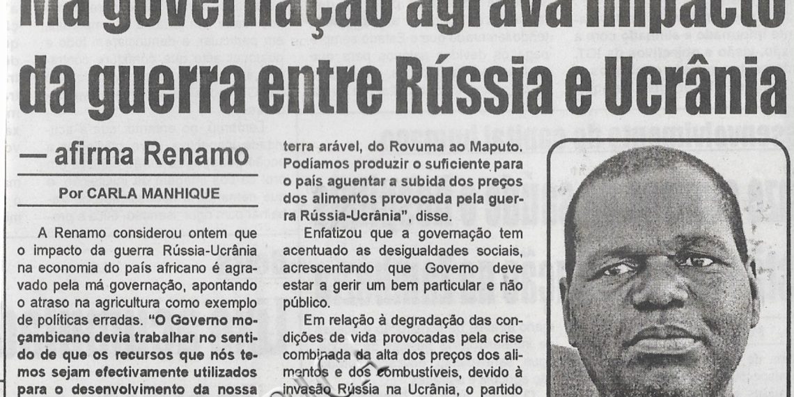 Má governação agrava impacto da guerra entre Rússia e Ucrânia – 09 de Julho de 2022