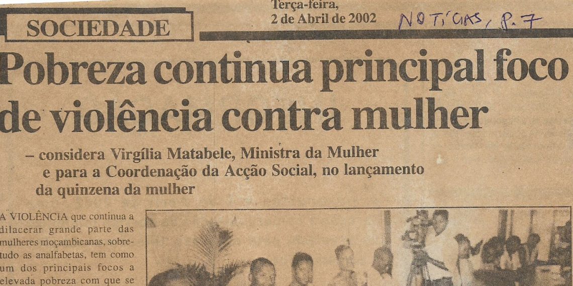 Pobreza continua principal foco de violência contra mulher – 02 de Abril de 2002