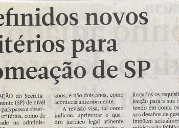 Definidos novos critérios para nomeação de SP – 22 de Julho de 2022