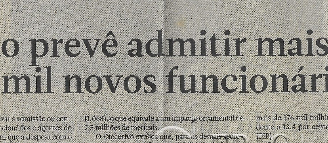 PESOE-2023: Estado prevê admitir mais de 12 mil novos funcionários – 13 de Dezembro de 2022