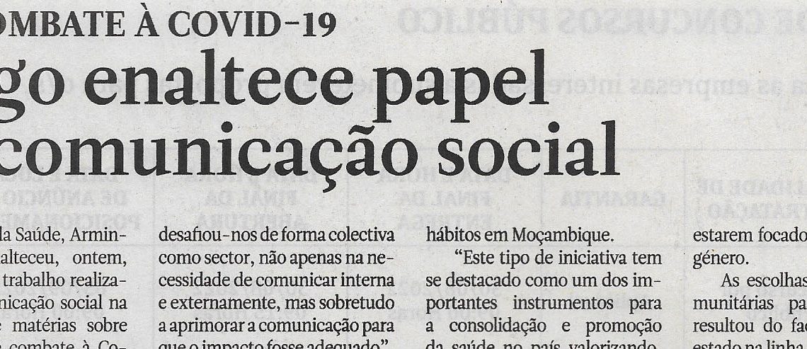 No combate à COVID-19: Tiago enaltece papel da comunicação social – 02 de Agosto de 2022