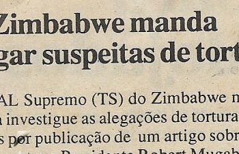 TS do Zimbabwe manda investigar suspeitas de tortura – 31 de Março de 2000