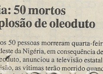 Nigéria: 50 mortos em explosão de oleoduto – 24 de Março de 2000