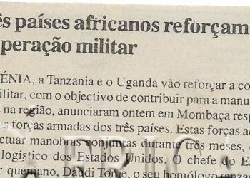 Três países africanos reforçam cooperação militar – 03 de Maio de 2000