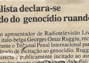 Radialista declara-se culpado do genocídio ruandês – 16 de Maio de 2000
