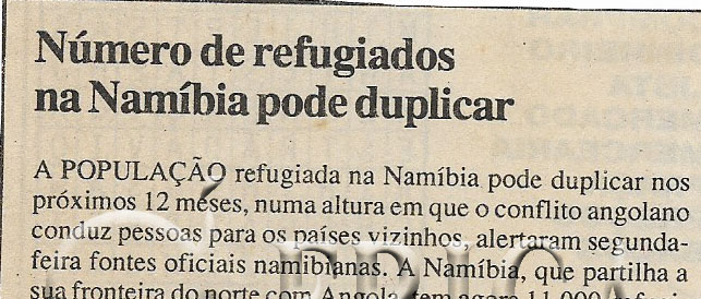 Número de refugiados na Namíbia pode duplicar – 17 de Maio de 2000