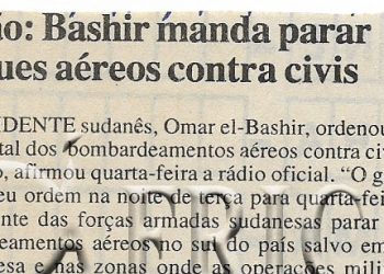 Sudão: Bashir manda parar ataques aéreos contra civis – 21 de Abril de 2000