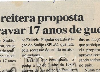 Sudão: Bashir reitera proposta para travar 17 anos de guerra – 03 de Julho de 2000