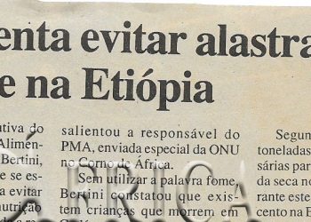 PMA tenta evitar alastramento da fome na Etiópia – 14 de Abril de 2000