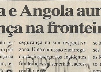 Zâmbia e Angola aumentam segurança na fronteira – 03 de Julho de 2000
