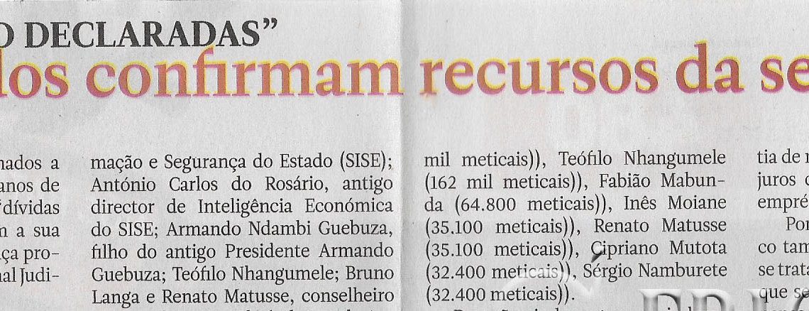 “ DÍVIDAS NÃO DECLARADAS”: Advogados confirmam recursos da sentença – 16 de Dezembro de 2022