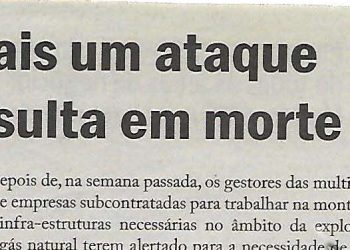 Mais um ataque resulta em morte – 13 de Dezembro de 2019