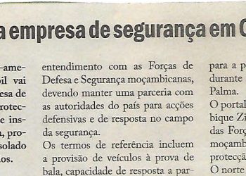 Exxon contrata empresa de segurança em Cabo Delgado – 21 de Dezembro de 2018