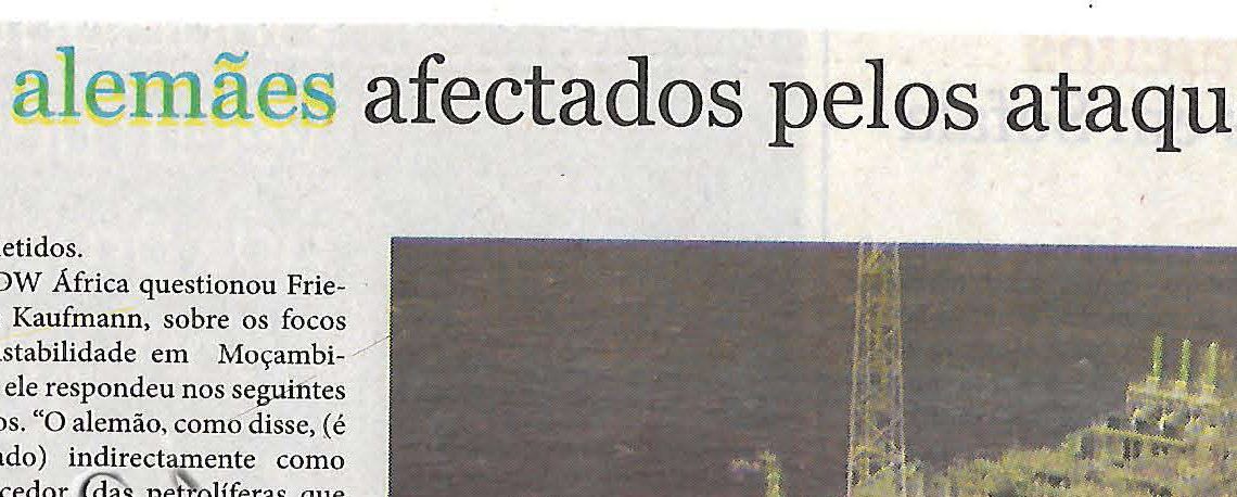 Investidores alemães afectados pelos ataques no norte – 29 de Agosto de 2018