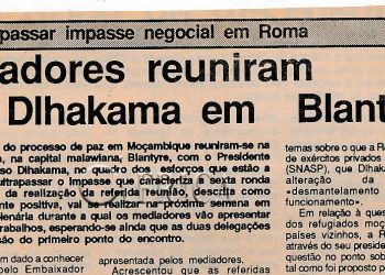 Mediadores reuniram com Dlhakama em Blantyre – 25 de Junho de 1991