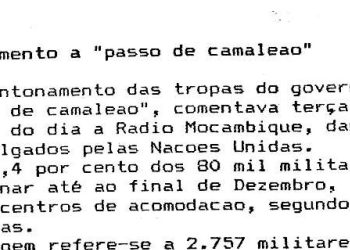 Moçambique – acantonamento a “passo de camaleão” – 8 de Dezembro de 1993