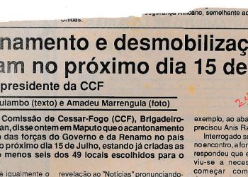 Acantonamento e desmobilização começam no próximo dia 15 de Junho – 25 de Junho de 1993