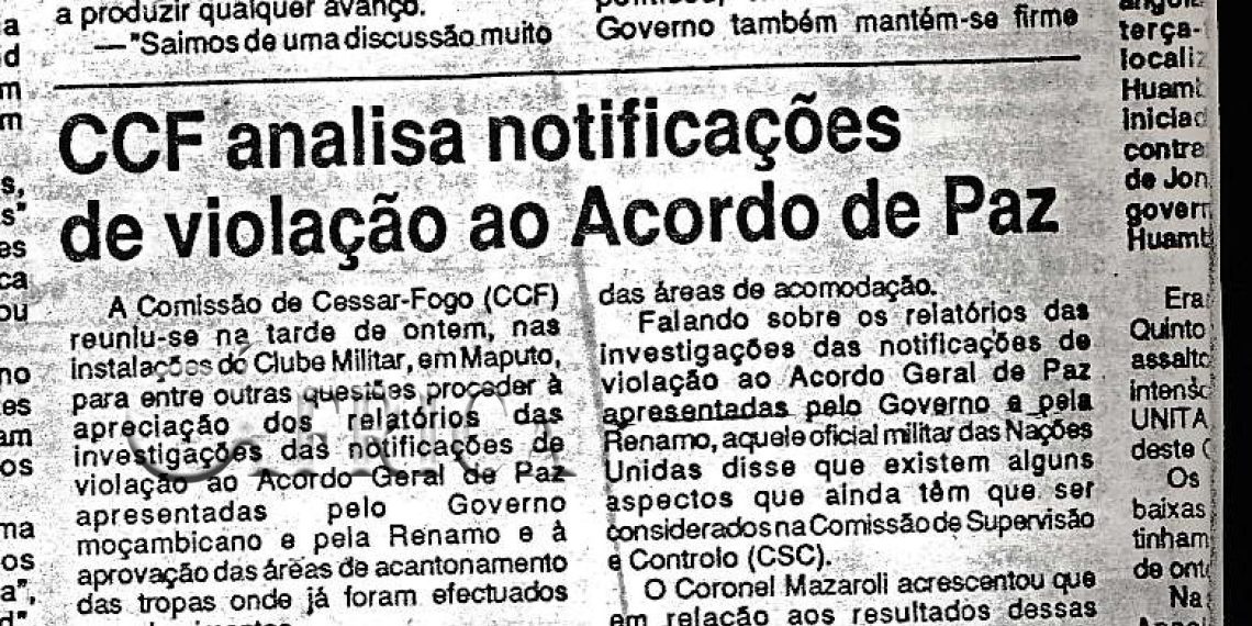 Comissão de Cessar-Fogo (CCF) analisa notificações de violação de Acordos de Paz – 18 de Agosto de 1993
