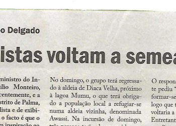 Norte de Cabo Delgado: Terroristas voltam a semear medo – 27 de Abril de 2018