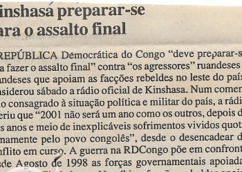 Kinshasa preparar-se para o assalto final – 15 de Janeiro de 2001