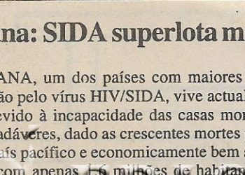 Botswana: SIDA superlota morgues – 31 de Janeiro de 2001