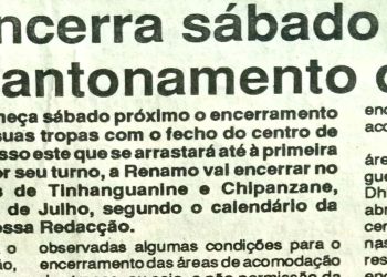 Governo encerra Sábado zona de acantonamento de Boane – 16 de junho de 1994