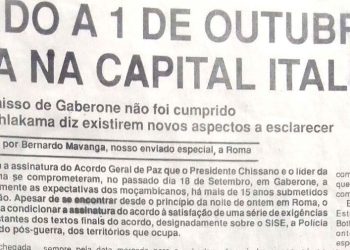 Acordo a 1 de Outubro falha na capital italiana – 2 de Outubro de 1992