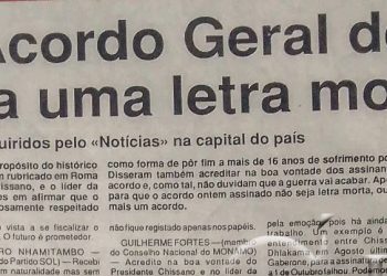 Que o acordo geral de paz seja uma letra morta – 5 de Outubro de 1992