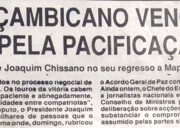 Povo moçambicano venceu batalha pela pacificação do país – 7 de Outubro de 1992