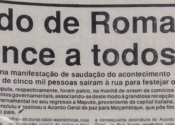 Acordo de Roma pertence a todos nós – Alfredo Gamito na manifestação de saudação do acontecimento – 7 de Outubro de 1992