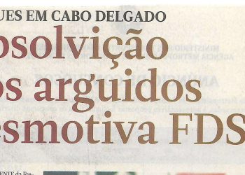 Absolvição dos arguidos desmotiva FDS – 08 de Maio de 2019