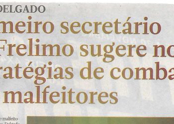 Primeiro secretário da Frelimo sugere novas estratégias de combate aos malfeitores – 29 de Novembro de 2019