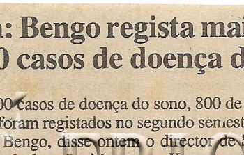 Angola: Bengo regista mais de 2000 casos de doença de sono – 23 de Janeiro de 2001