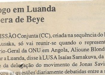 Diálogo em Luanda à espera de Beye – 15 de Dezembro de 1994