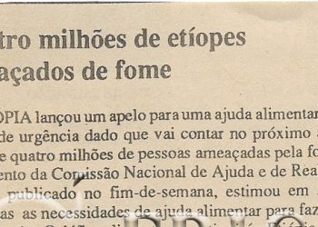 Quatro milhões de etíopes ameaçados de fome – 20 de Dezembro de 1994
