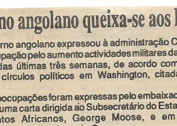 Governo angolano queixa-se aos EUA – 25 de Setembro de 1994