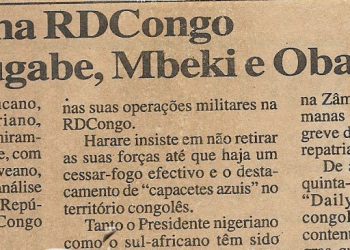 Conflito na RDCongo junta Mugabe, Mbeki e Obasanjo – 2 de Dezembro de 2000