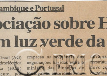 Negociações sobre Hidroelétrica de Cahora Bassa (HCB) já tem luz verde da Assembleia Geral (AG) – 23 de Novembro de 2000