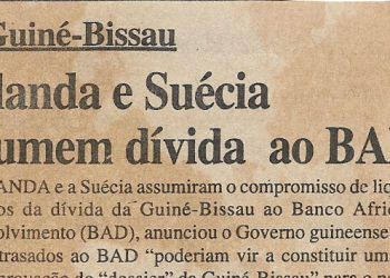 Holanda e Suécia assumem dívida ao Banco Africano de Desenvolvimento (BAD) – 23 de Novembro de 2000
