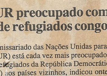 Alto Comissariado das Nações Unidas para os Refugiados (ACNUR) preocupado com novo fluxo de refugiados congoleses – 24 de Novembro de 2000